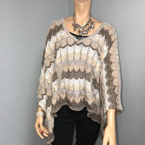Goddis‎ Chevron Poncho Sweater